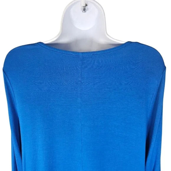 Eileen Fisher Lightweight Viscose Jersey Round Neck Tunic Top Size S Blue - Picture 5 of 13